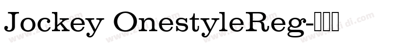 Jockey OnestyleReg字体转换